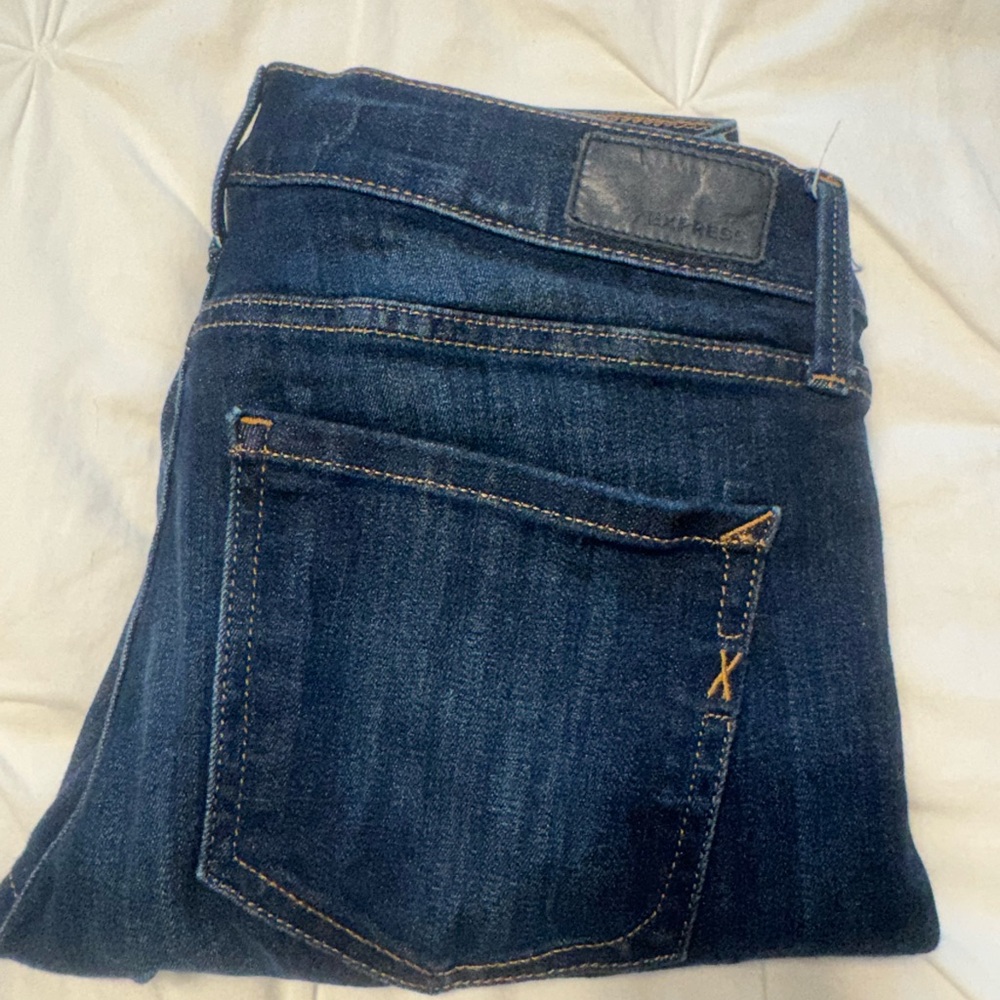 Express Dark Blue Skinny Jeans